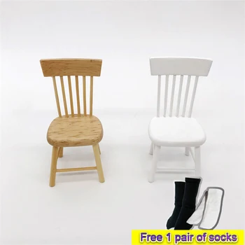 1: 12 Mini Bebek evi sandalyesi OB11 Cep Mobilya Gıda Oyun Minyatür Sahne BJD Aksesuarları Dekorasyon