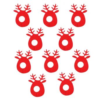 10 adet Noel şarap bardağı Dekorasyon Noel Partisi Dekorasyon Keçe Bardak Yüzük Masa Dekorasyon Yeni Yıl Noel Partisi Kaynağı