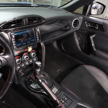 10 adet Subaru BRZ Toyota 86 2012-2020 İçin ABS Karbon Fiber Araba Vites Paneli İç Kapı kulp kılıfı Trim Araba Aksesuarları