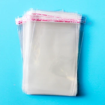 1000 adet 4*6cm Şeffaf OPP torba Ambalaj Poşetleri Kendinden Yapışkanlı Mühür Şeffaf plastik poşetler Takı / hediye Sacola Plastik Bolsa