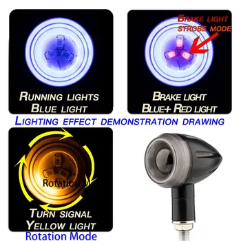 12V LED Ampuller Yanıp Sönen Motosiklet Dönüş sinyal ışıkları DRL Gündüz Çalışan Fren Döner Lambalar Flaşör Arka Lambaları Moto Aksesuarları
