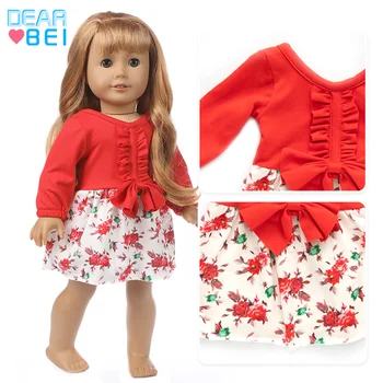 2020 baharında yeni elbise Amerikan Kız Bebek İçin Uygun 18 İnç oyuncak bebek giysileri, Ayakkabı dahil değildir.