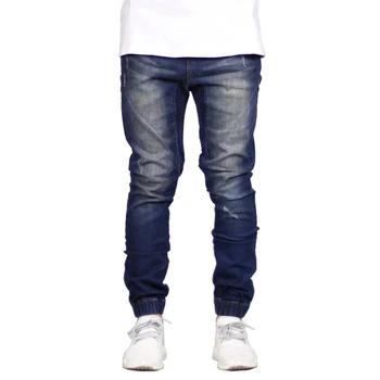 22ss Moda Yüksek Sokak Koyu Mavi erkek Kot Y2k Streetwear Streç Tayt Kot Orta Bel Skinny Denim Pantolon