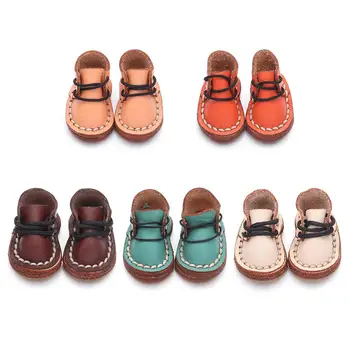 5 Renkler için 1/11 OB11 El Yapımı Sevimli Yeni Rahat deri ayakkabı İnek Derisi Bebek Ayakkabı Bebek Botları
