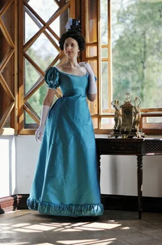 Cosplaydiy 19th Yüzyıl Elbisesi Elbise Geç Regency Balo Kostüm 19th yüzyıl Elbisesi Erken viktorya dönemi tarzı elbise Ortaçağ Elbise Kıyafetler