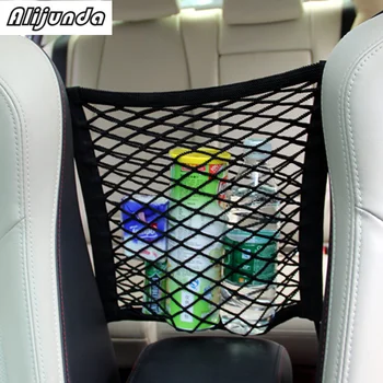 Dayanıklı elastik araba koltuğu saklama çantası örgü çanta Mitsubishi ASX Outlander Lancer Evolution Pajero Eclipse Grandis FORTİS Zinger