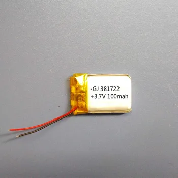 DHL Fedex tarafından ücretsiz nakliye 100 adet/grup 381722 100 mAh lityum Polimer pil 3.7 V Li-İon pil için Bluetooth Akıllı bilezik
