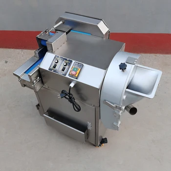 Elektrikli soğan dilimleyici makinesi Ticari Sebze Kesici Makinesi Patates Zencefil Parçalayıcı Dilimleme Makinesi