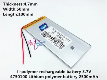 En iyi pil marka 3.7 V,2500 mAh (polimer lityum iyon batarya) li-ion pil için DIY Mp3 MP4 MP5 GPS e-kitap 4750100