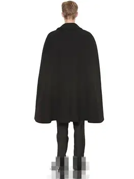 Erkek İlkbahar Ve Sonbahar Yeni Kişiselleştirilmiş Özel Moda Büyük Boy Orta uzunlukta Yarasa Tüm Maç Yaka Yün Gevşek Pelerin S-6XL
