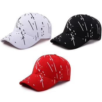 Geebro Benzersiz Şerit Tasarım beyzbol şapkası Snapback Şapka Erkekler Kadınlar Yetişkin Hip Hop Şapkalar Açık Rahat Güneş beyzbol şapkası Beyaz