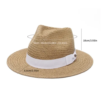 GEMVIE 100 % Kağıt Makyaj yazlık şapkalar Erkekler Kadınlar Için Kenarlı Klasik Fedora güneş şapkası Erkek yazlık şapkalar Bayan yazlık şapkalar