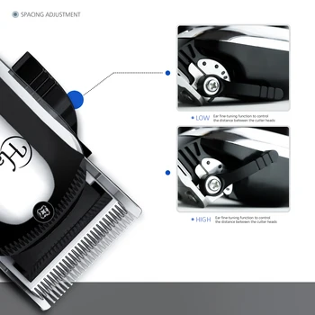 HATTEKER Marka Profesyonel kuaför makası akülü Şarj Edilebilir Elektrikli Saç Düzeltici TURBO Erkekler Saç Kesimi Makinesi