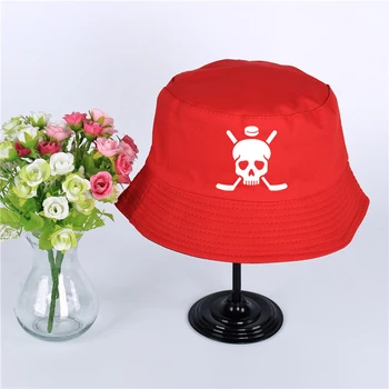 Hokey işareti Logo Yaz Şapka Kadın Erkek Panama Kova Şapka Hokey işareti Tasarım Düz Güneşlik Balıkçılık Balıkçı Şapka