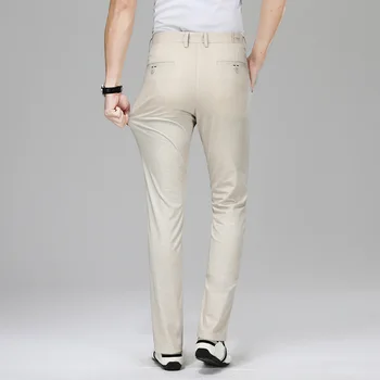 Iş gündelik erkek pantolonları Ütüsüz İnce pantolon Rahat Akıllı Pantolon erkek moda