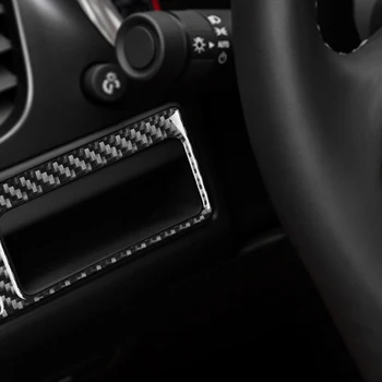 Karbon Fiber İç Kafa ışık anahtarı Düğmesi Sticker Chevrolet Corvette İçin C7 2016 2017 2018 2019 LHD Aksesuarları