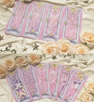 Kart Captor Sakura Sakura 56 Parça Kartları Pembe Palyaço Sihirli Kitap Seti kutuda Yeni