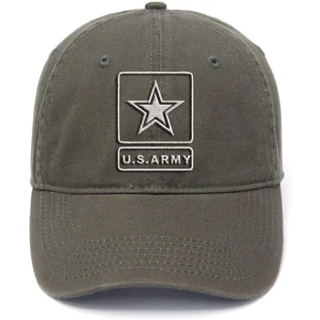 Lyprerazy ABD Ordusu Yıldız Yıkanmış Pamuk Ayarlanabilir Erkekler Kadınlar Unisex Hip Hop Serin Akın Baskı beyzbol şapkası