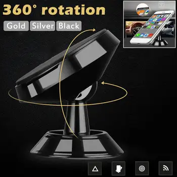 Manyetik araç telefonu tutucu iPhone Samsung İçin mıknatıslı tutucu 360 Rotasyon Araç Tutucu Telefon İçin Araç telefonu tutucu Standı