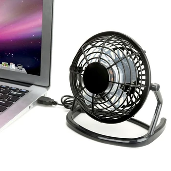 Mini USB Sessiz fan Masası Soğutucu Dizüstü Dizüstü masaüstü bilgisayar Ofis Soğutma Fanı 4 Bıçak Dönebilen USB Mini Fan
