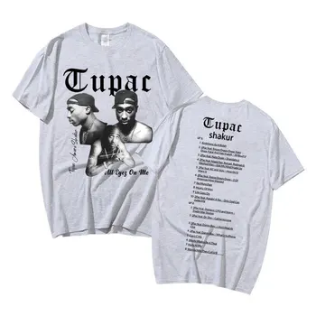 Rapçi Tupac 2pac Adam Vintage kısa kollu t-shirt Hip Hop Erkek Gevşek Pamuk Streetwear erkek Büyük Boy Casual Tees Unisex Tops
