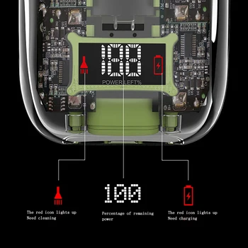 Taşınabilir Şeffaf Jilet USB Şarj erkek LCD dijital ekran Pistonlu IPX7 Su Geçirmez KM-TX7 Tıraş Makinesi Ev Seyahat İçin