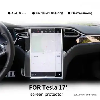 Temperli Cam Ekran Koruyucu Tesla Modeli 3 Y/X / S Merkezi Kontrol Panosu Dokunmatik Ekran Filmi Mat Parlama Önleyici HD Film