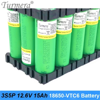 Turmera 12V 15Ah 3S5P VTC6 3000mAh pil ile 40A BMS kesintisiz güç kaynağı için 12V Şarj Edilebilir Lityum Pil Paketi Kullanımı