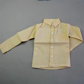 [wamami] 529 # Sarı Ekose Gömlek / Kıyafet 1/3 SD DZ AOD BJD Dollfie Bebek