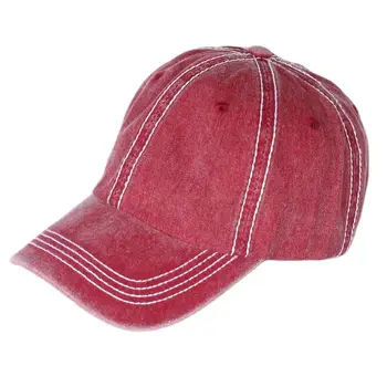 Yeni Moda Açık 100 % yıkanmış pamuk Vintage Erkek baba şapkası Düz Renk Beyzbol kadın spor şapka