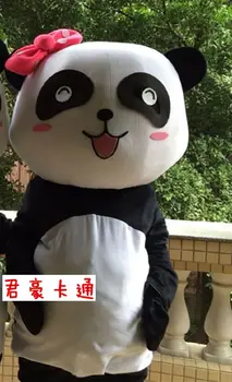Yetişkin boyutu Çin Dev Panda Maskot kostüm Noel cosplay Maskot fantezi cosplay kostümleri Cadılar Bayramı partisi olay için