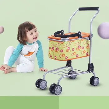 Çocuk Oyuncak Bebek Arabası Oyna Pretend Oyuncak çocuk Süpermarket Alışveriş Sepeti Sepeti alışveriş oyuncak araba Bebek Arabası Oyuncak s