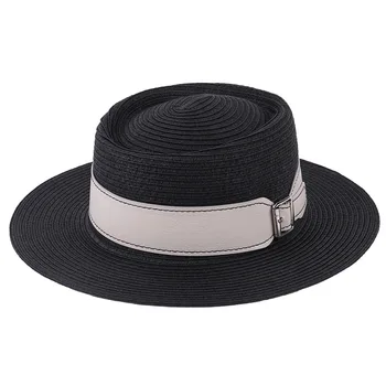 Şapka kadın yaz açık gezi hasır şapka kız geniş dikiş kemer güneş şapkası plaj tatil moda panama silindir şapka toptan