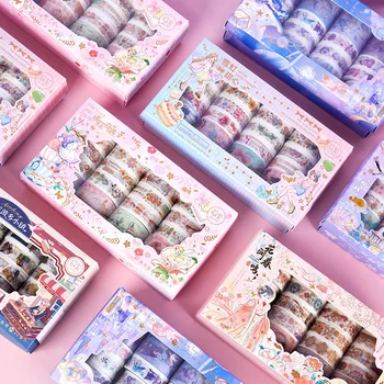 20 rulo washi bant seti kız yaratıcı sanat dıy temel el hesabı malzeme karikatür el hesabı dekorasyon hediye kutusu öğrenci